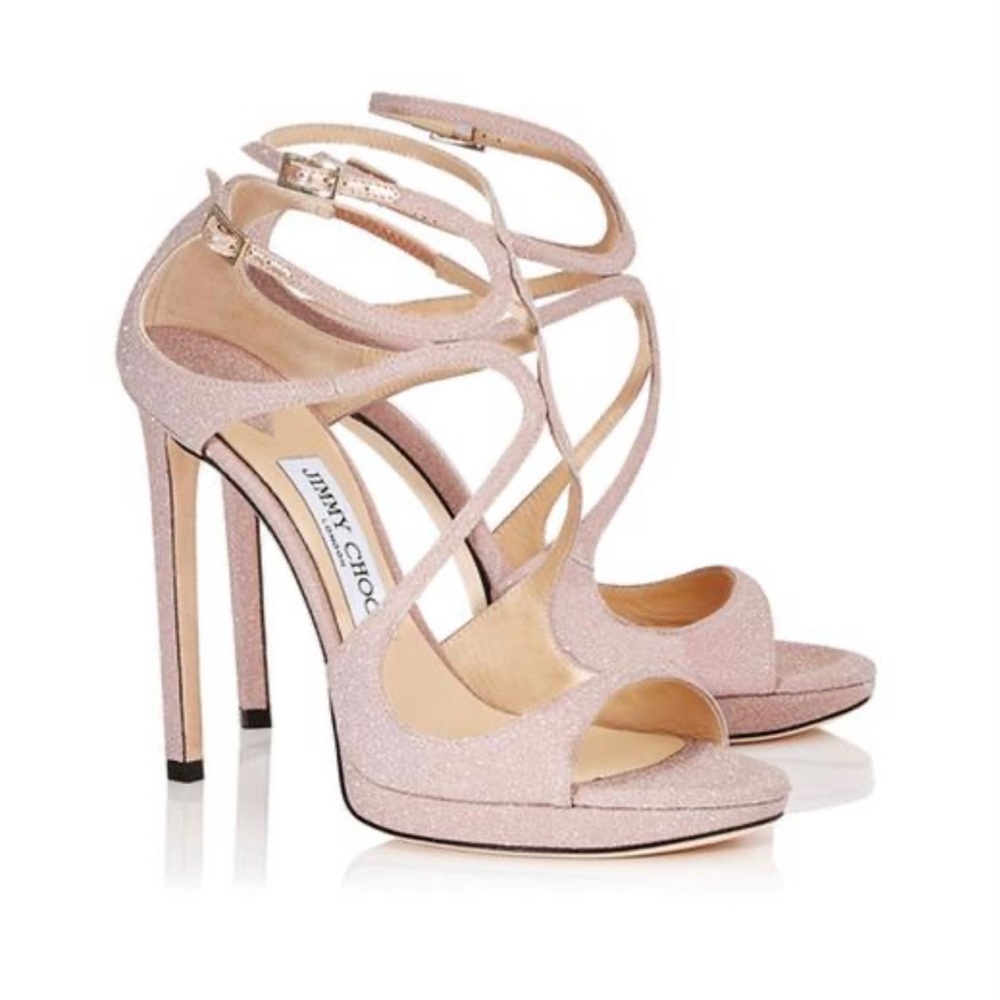 Jimmy Choo Ballet Pink Lance Glitter 35 1/2